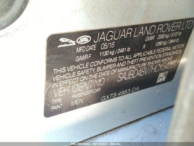 SAJBD4BV7HCY34081 Jaguar Xf 35t Premium