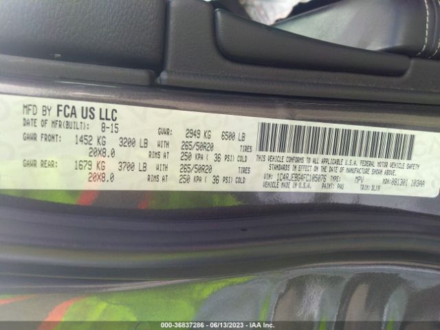 1C4RJEBG4FC105076 Jeep Grand Cherokee Limited