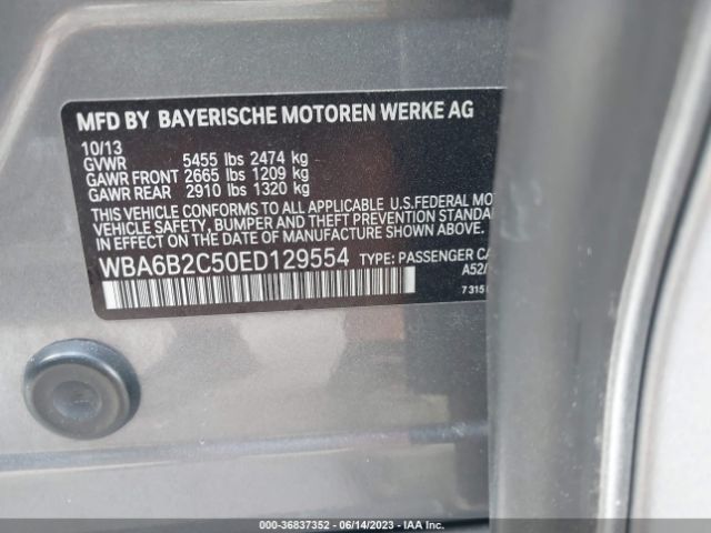 WBA6B2C50ED129554 BMW 6 Series 650i