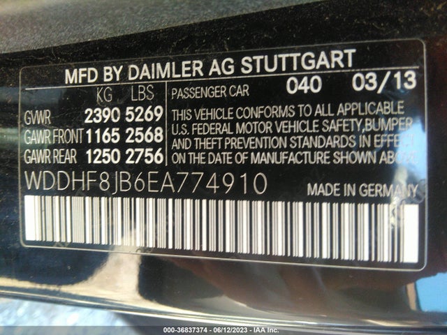 WDDHF8JB6EA774910 Mercedes-Benz E-class E 350