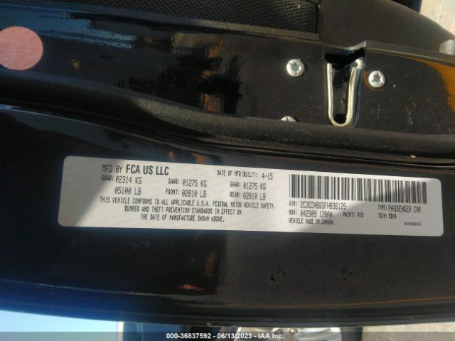 2C3CDXBG5FH836125 Dodge Charger Se