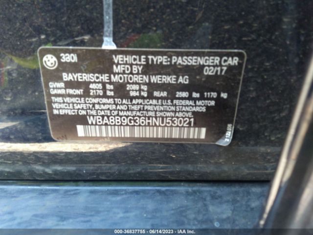 WBA8B9G36HNU53021 BMW 3 Series 330i