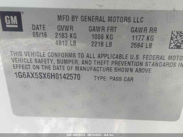 1G6AX5SX6H0142570 Cadillac Cts Sedan Luxury Awd
