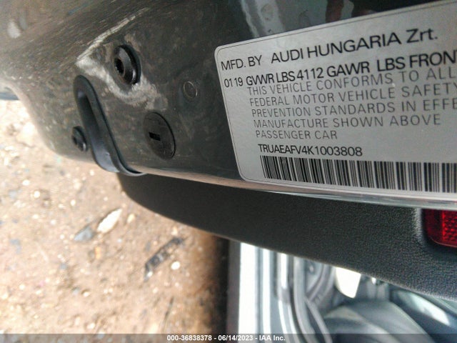 2019 Audi TT, VIN: TRUAEAFV4K1003808