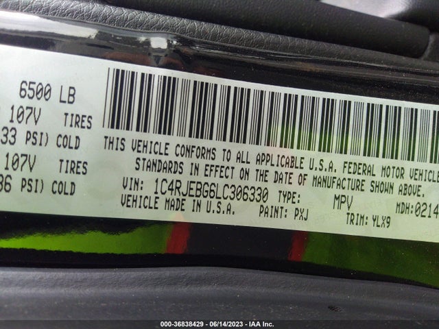 1C4RJEBG6LC306330 Jeep Grand Cherokee Limited X