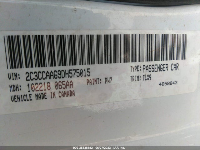 2013 CHRYSLER 300 VIN: 2C3CCAAG9DH575015
