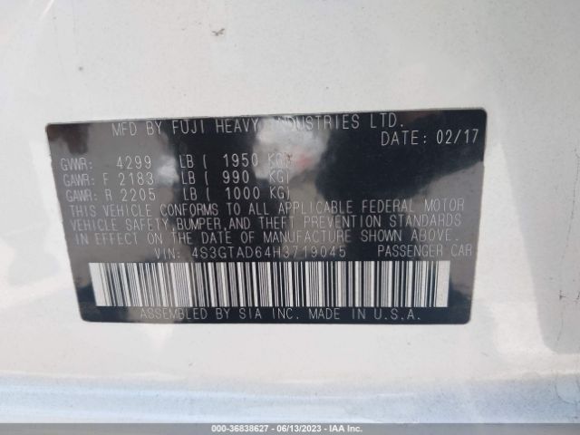 4S3GTAD64H3719045 Subaru Impreza Premium