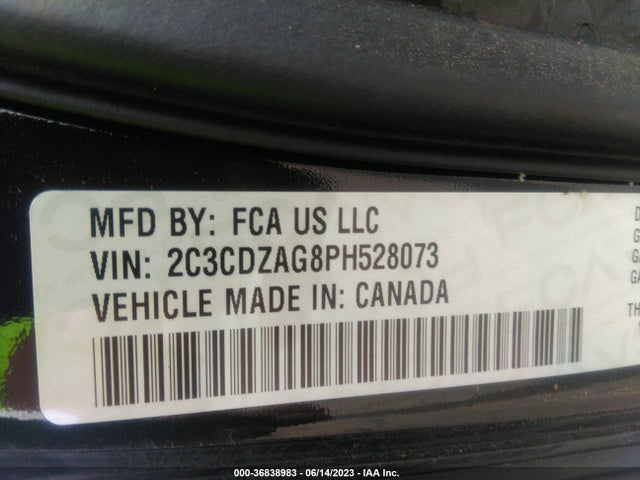 Dodge Challenger Sxt 2023 2C3CDZAG8PH528073 Image 9