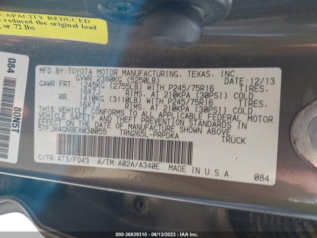 Toyota Tacoma Prerunner 2014 5TFJX4GN9EX030055 Image 15