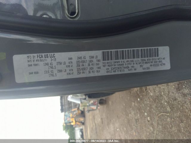 3C4PDCAB7KT744494 Dodge Journey Se Value Pkg
