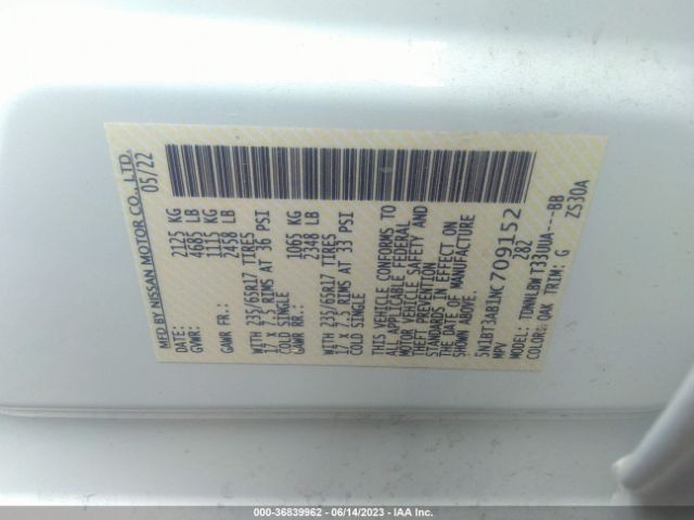 5N1BT3AB1NC709152 Nissan ROGUE S
