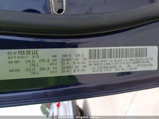 3C4PDCAB8KT864255 Dodge Journey Se Value Package