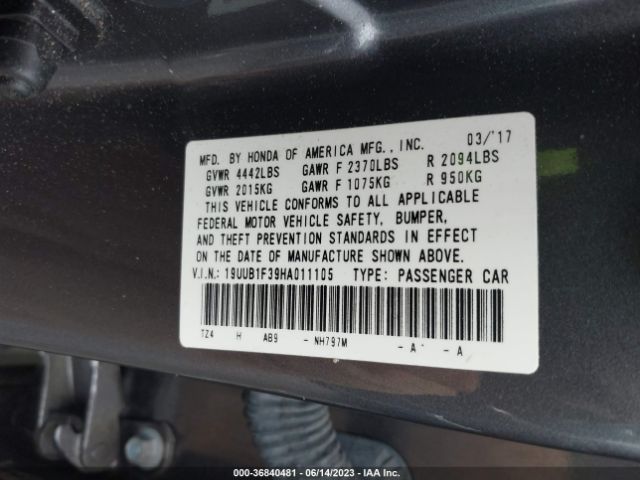19UUB1F39HA011105 Acura TLX