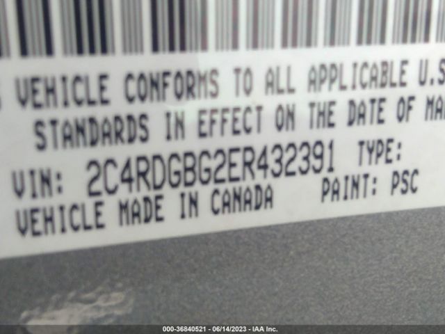 2C4RDGBG2ER432391 Dodge Grand Caravan Se