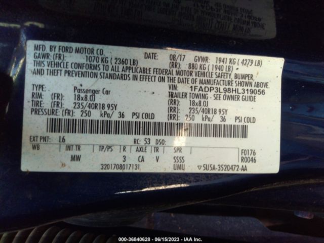 1FADP3L98HL319056 Ford FOCUS ST