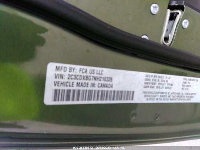 Dodge Charger Sxt 2022 2C3CDXBG7NH216326 Image 9