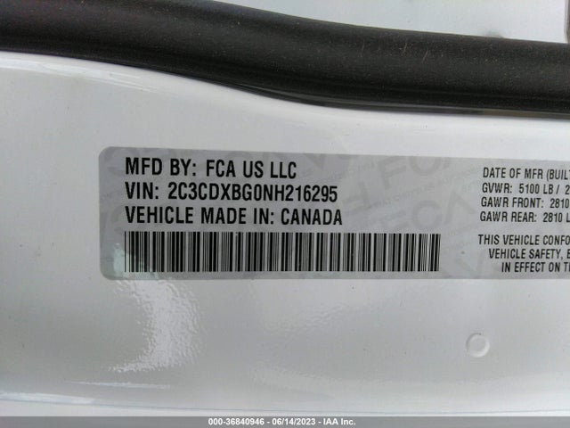 Dodge Charger Sxt 2022 2C3CDXBG0NH216295 Image 9