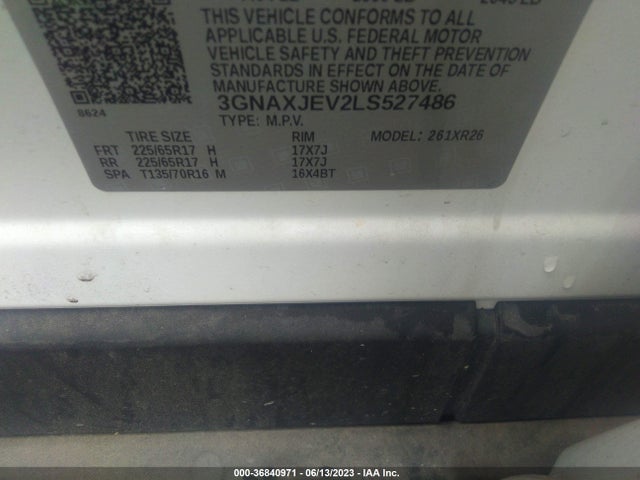 Chevrolet EQUINOX LT 2020 3GNAXJEV2LS527486 Image 9