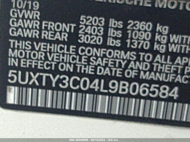 5UXTY3C04L9B06584 BMW X3 Sdrive30i