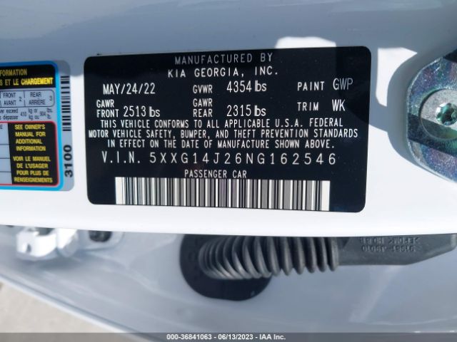 5XXG14J26NG162546 KIA K5 LXS