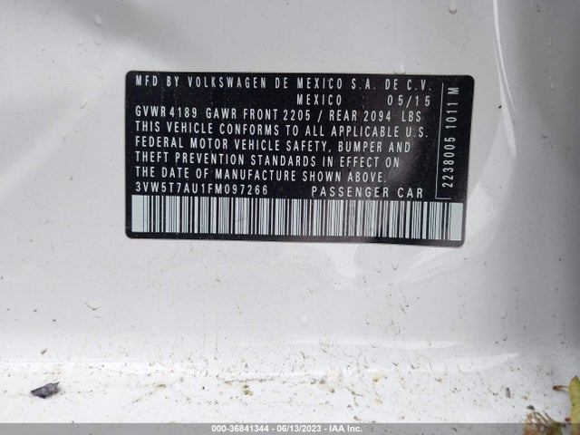 3VW5T7AU1FM097266 Volkswagen GOLF GTI S
