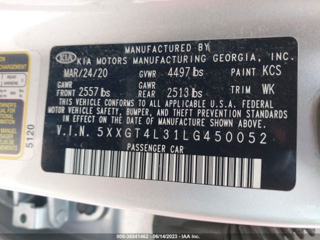 5XXGT4L31LG450052 KIA Optima Lx