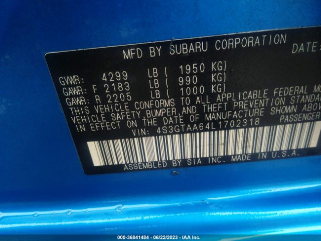 4S3GTAA64L1702318 Subaru Impreza