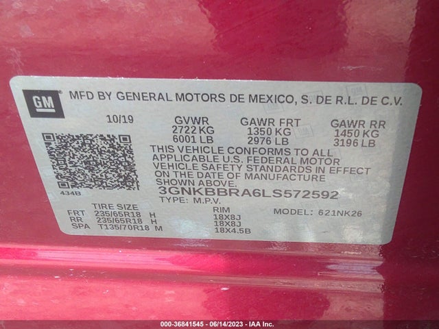 Chevrolet Blazer Lt 2020 3GNKBBRA6LS572592 Image 9