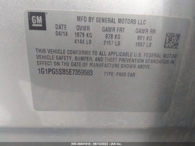 Chevrolet CRUZE LTZ 2014 1G1PG5SB5E7359583 Image 9