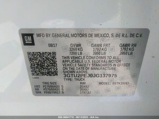 3GTU2PEJ0JG137975 GMC Sierra 1500 Denali