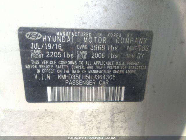 KMHD35LH5HU364308 Hyundai ELANTRA GT
