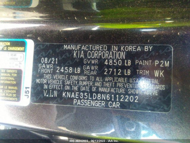 KNAE35LD8N6112202 KIA Stinger Gt-line