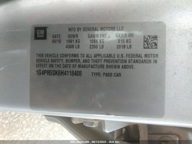 1G4PR5SK6H4118408 Buick Verano Sport Touring