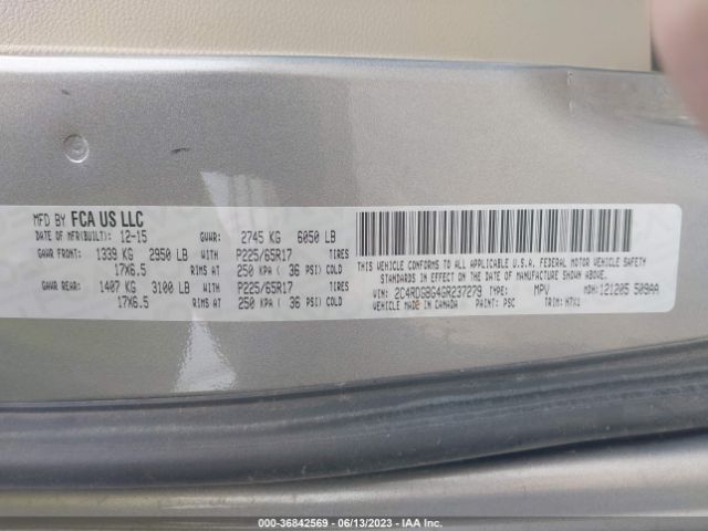 2C4RDGBG4GR237279 Dodge Grand Caravan Se