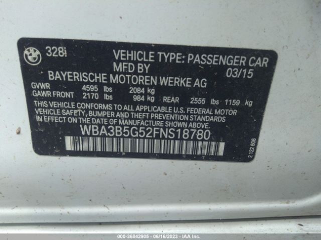 WBA3B5G52FNS18780 BMW 3 Series 328i Xdrive
