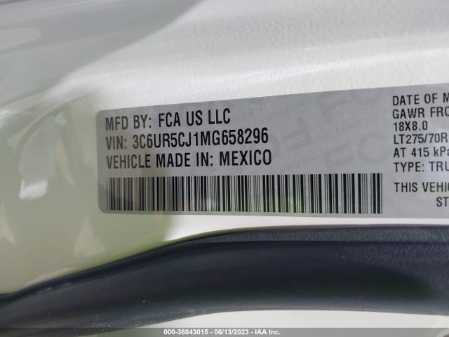 3C6UR5CJ1MG658296 RAM 2500 Tradesman