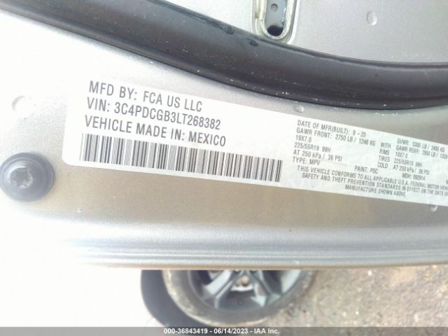3C4PDCGB3LT268382 Dodge Journey Crossroad