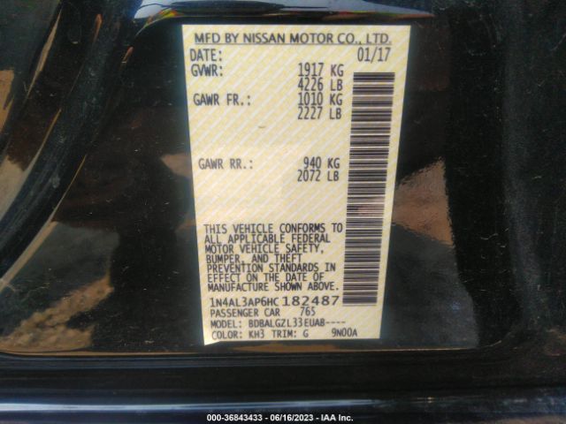 1N4AL3AP6HC182487 Nissan Altima 2.5 S