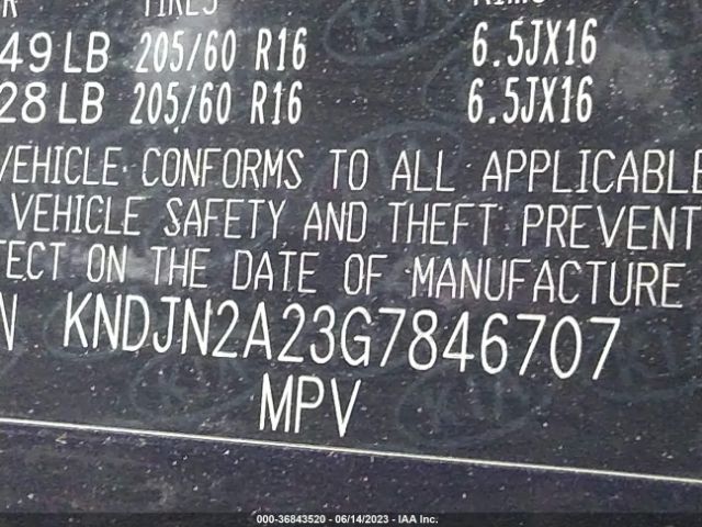 KNDJN2A23G7846707 KIA Soul Base