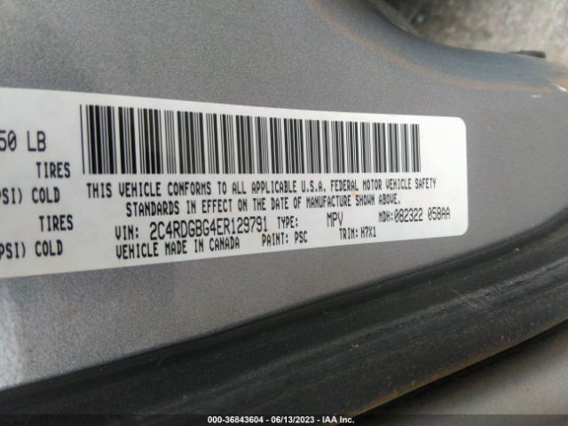 2C4RDGBG4ER129791 Dodge Grand Caravan American Value Pkg