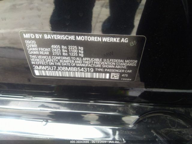 3MW5U7J08M8B54319 BMW 3 Series M340i