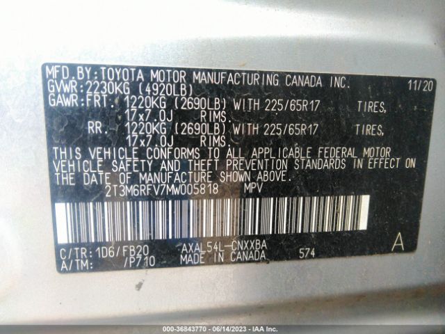 Toyota Rav4 Hybrid Le 2021 2T3M6RFV7MW005818 Image 15