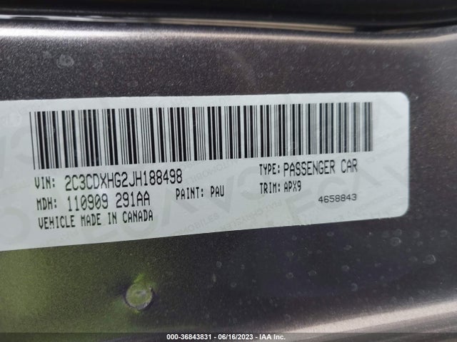 Dodge Charger Sxt Plus 2018 2C3CDXHG2JH188498 Image 9