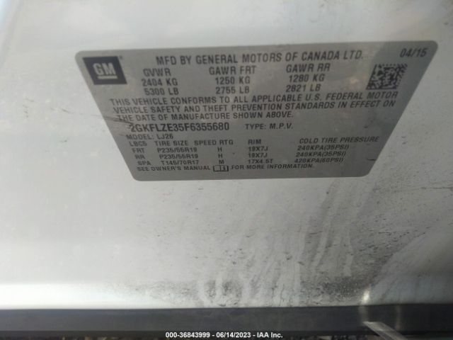 2GKFLZE35F6355680 GMC Terrain Denali
