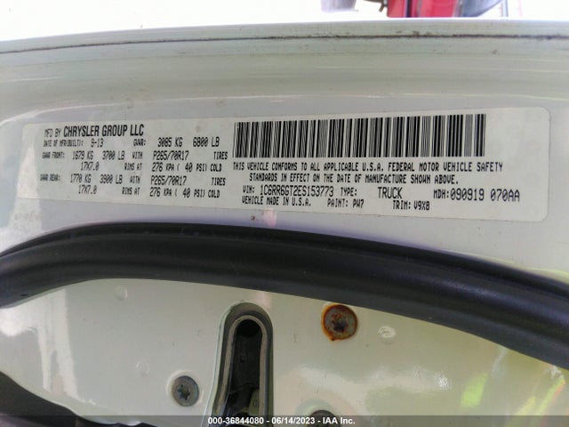 RAM 1500 Slt 2014 1C6RR6GT2ES153773 Image 9
