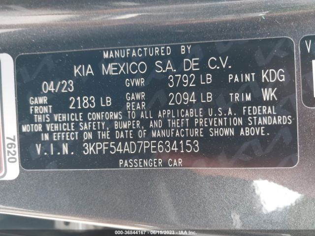 3KPF54AD7PE634153 KIA Forte Gt-line