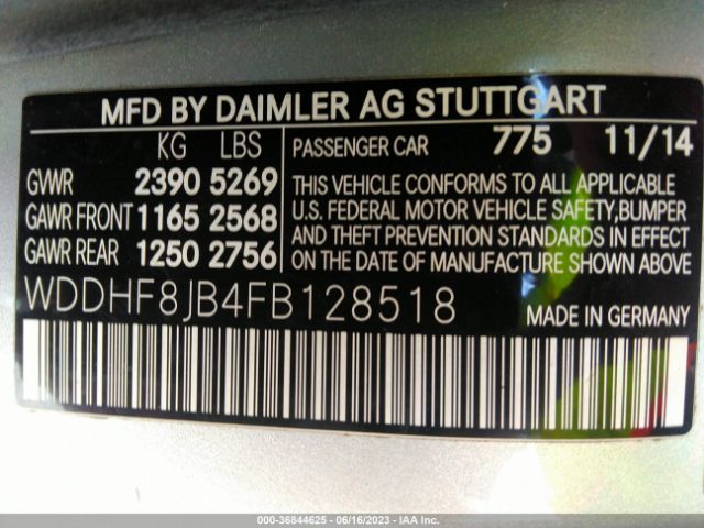 WDDHF8JB4FB128518 Mercedes-Benz E-class E 350