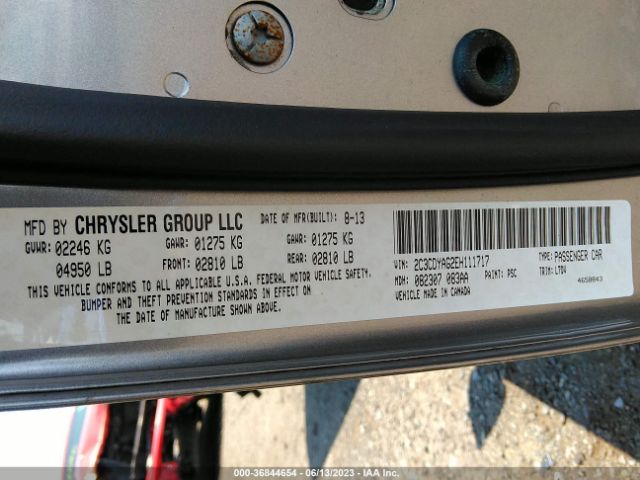 2C3CDYAG2EH111717 Dodge Challenger Sxt