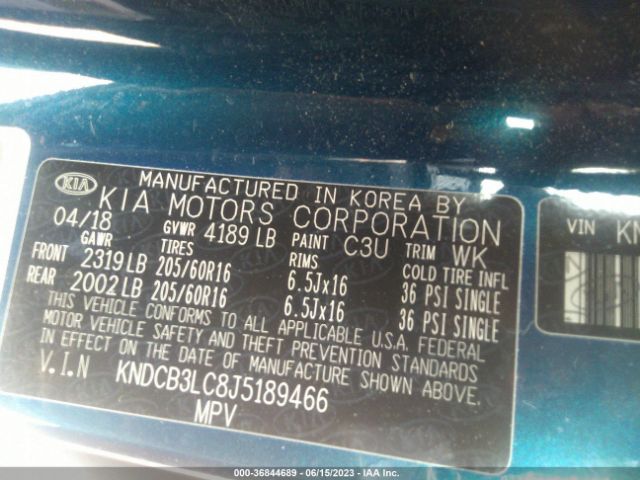 KNDCB3LC8J5189466 KIA NIRO LX