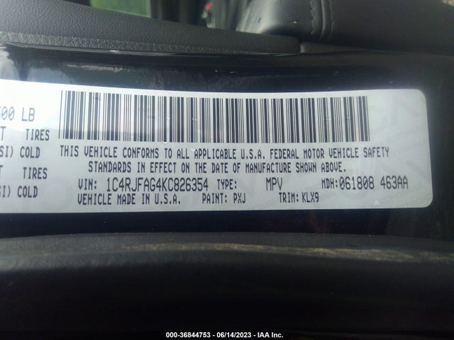1C4RJFAG4KC826354 Jeep Grand Cherokee Laredo E